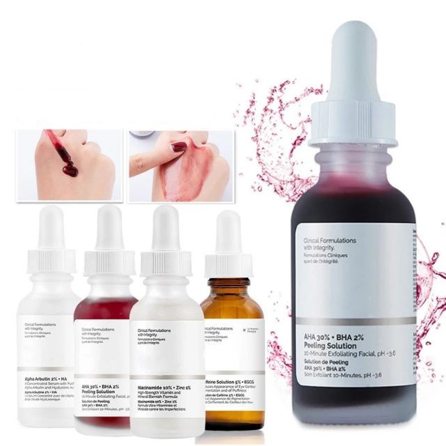 The Ordinary AHA 30 + BHA 2 Peeling Solution 30ml 10mins Exfoliating Mask Facial Serum Remove