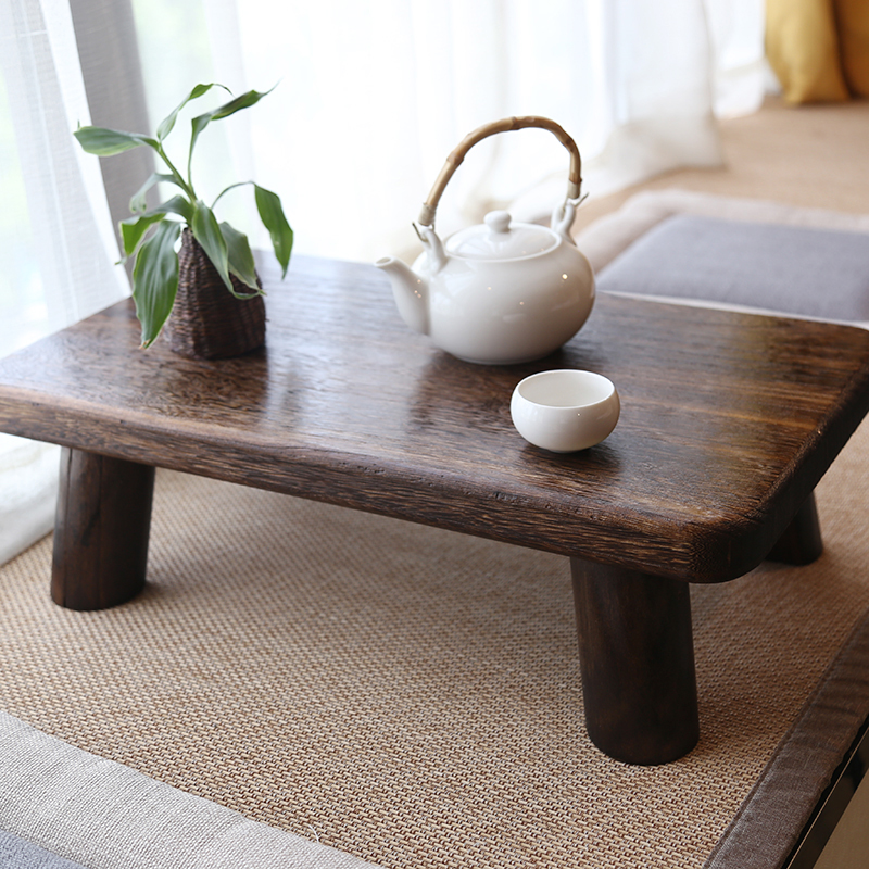Japanese Style Paulownia Bay Window Table Tatami Small Coffee Table Solid Wood Tea Table Bed ...