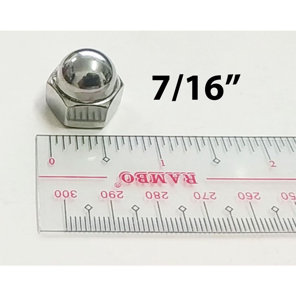 ( 6 PCS ) SS CAP NUT 7/16
