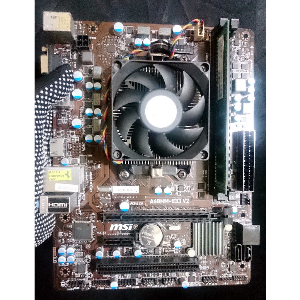AMD A66400K, A87600K Radeon R5 Bundle Motherboard Fm2+, 4GB/8GB/NO Memory & HSF Shopee