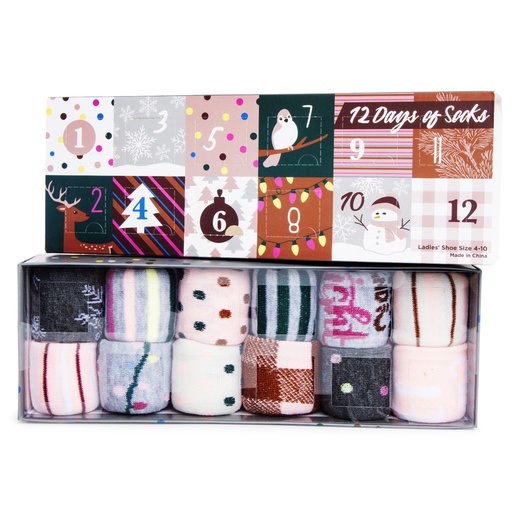 12 days of Christmas Surprise Socks Countdown Advent Calendar