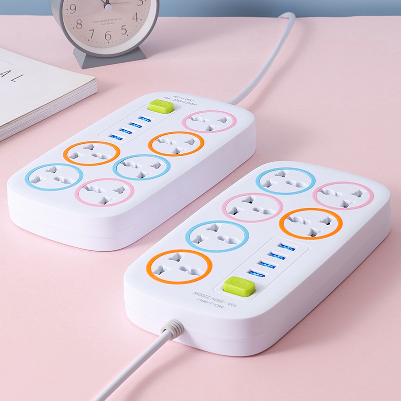 Extension Cord with USB Port Power Strip Highpower Multiswitch Socket