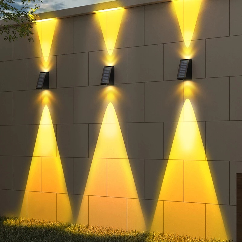NEW Upgrade LED Solar Lights Waterproof Garden Decor Wall Light Outdoor