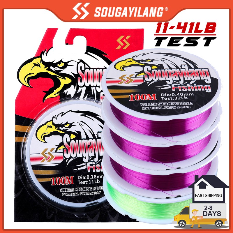 Sougayilang 100M 1141LB Durable Nylon Fishing Line Monofilament Rock