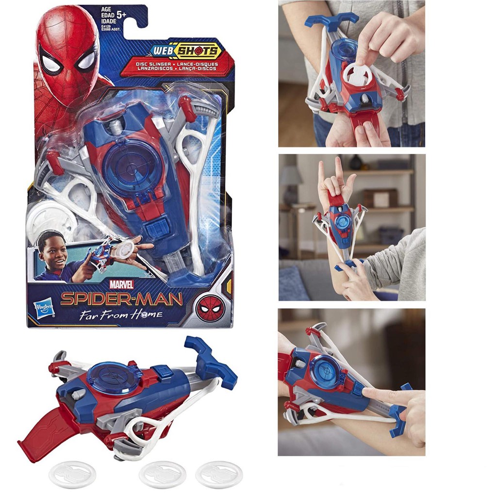 Hasbro Spider-man Web Shots Disc Slinger Blaster Toy 