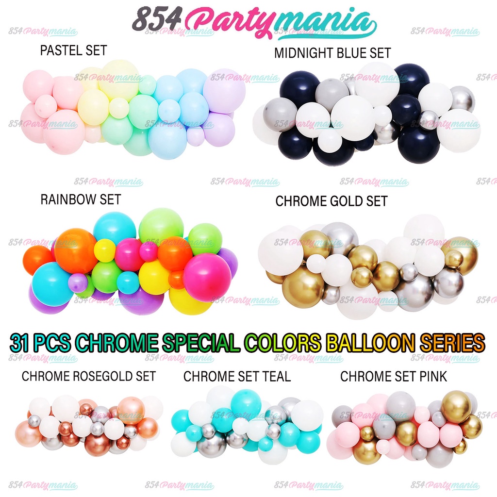 Balloon Garland Set Chrome Balloons Special Colors balloon garland set ...