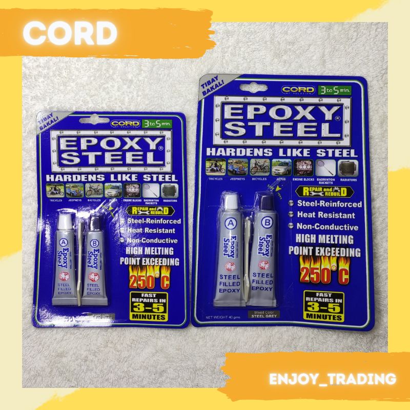 Original CORD Epoxy Steel 3 to 5minutes Fast Setting Heat Resistant