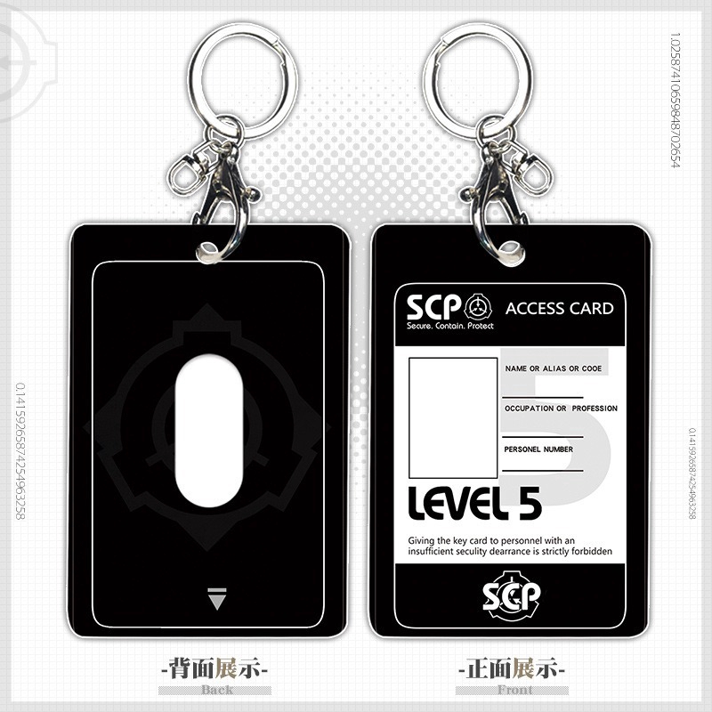 SCP Foundation Keychain Student Bus Card Game Anime Cos Pendant ...