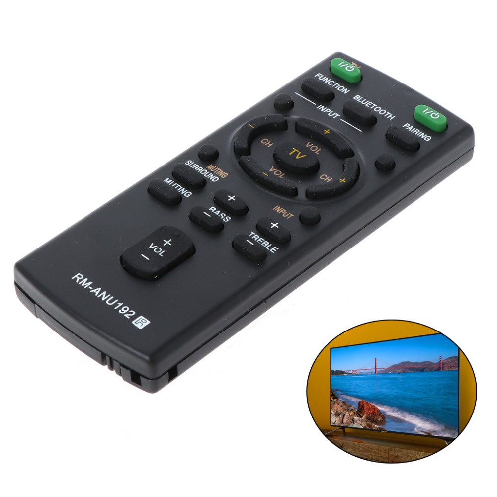 RM-ANU192 Replacement Remote Control For Sony Sound Bar HT-CT60BT SA-CT60BT - Wireless Black
