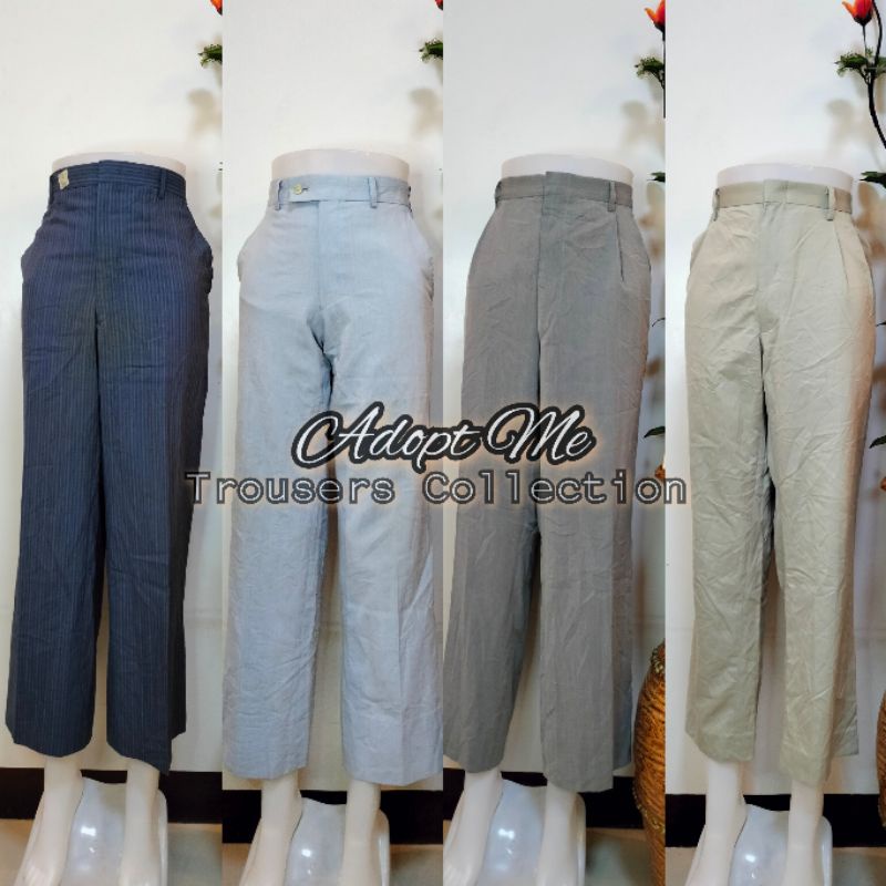 Size 20-23 Trousers, Squarepants, Garterized, Vintage Pants, Khaki Pants,  Wide leg, High Waist