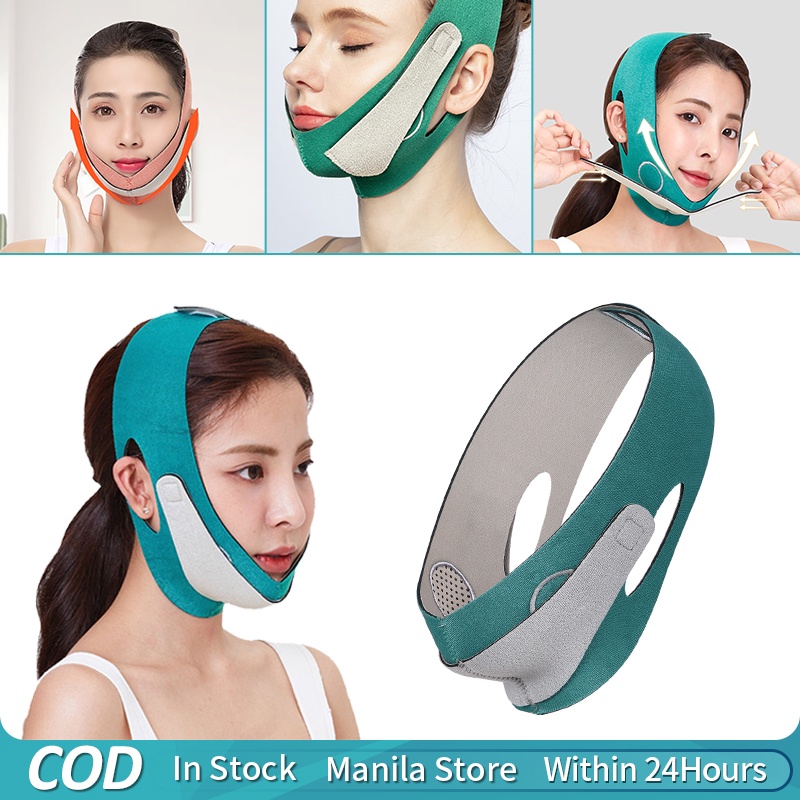 V Shape Thin Face Lift Massager V Face Bandage V Line Lifting Mask ...