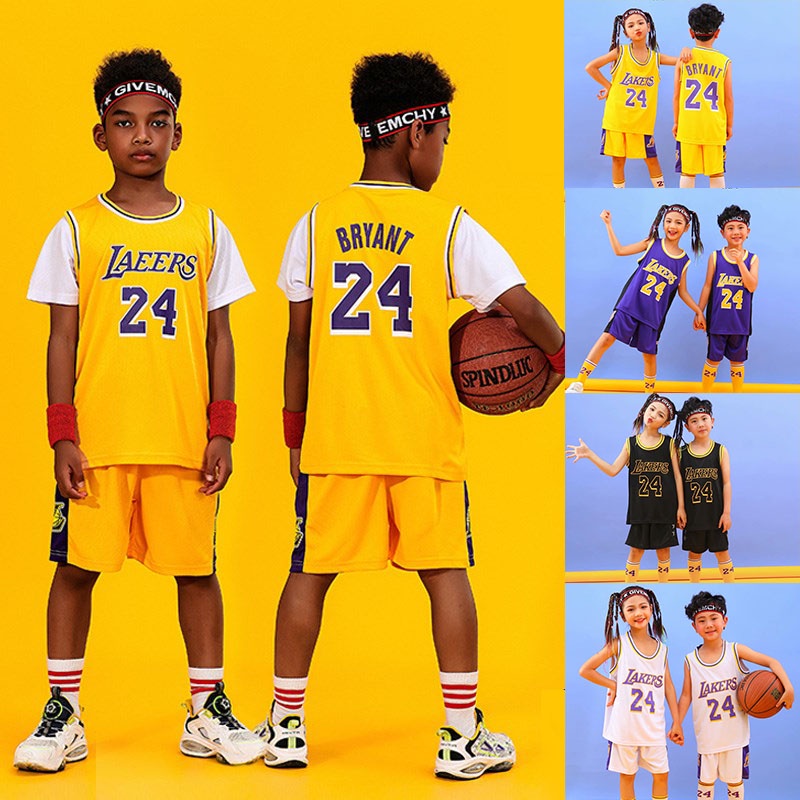 Youth Kids Kobe Bryant Basketball NBA Uniform - Jersey & Shorts - Lakers -  Boys 2T-4T, 5-10