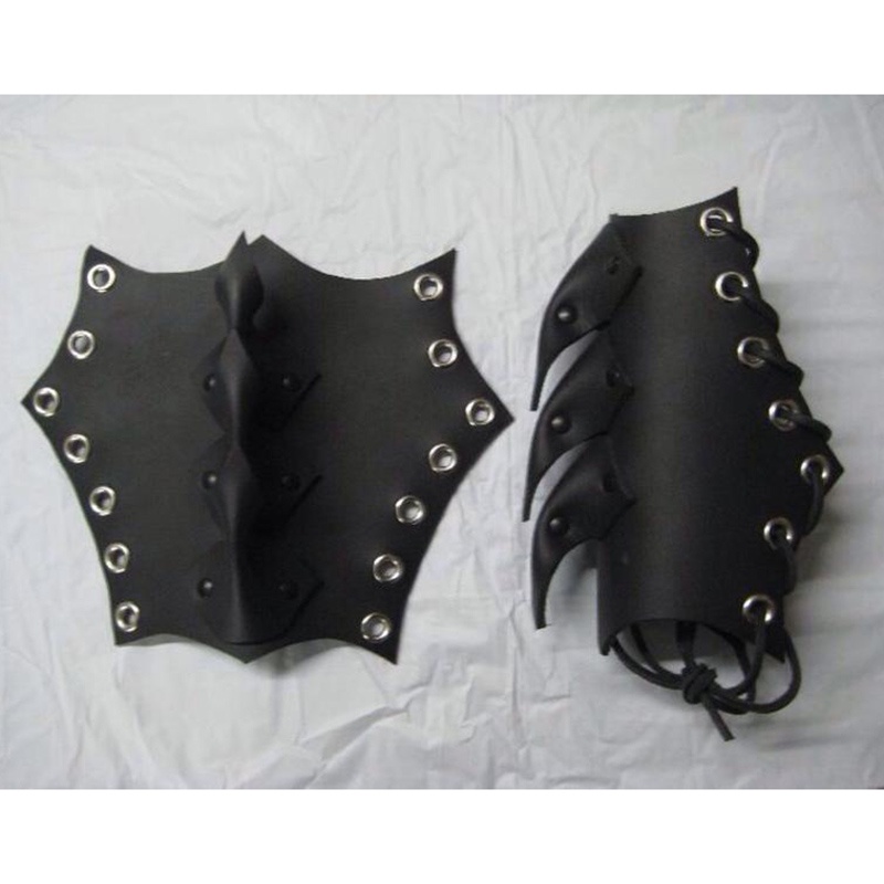 Medieval Gothic Leather Arm Armor Bracer Viking Knight Cosplay Costume ...