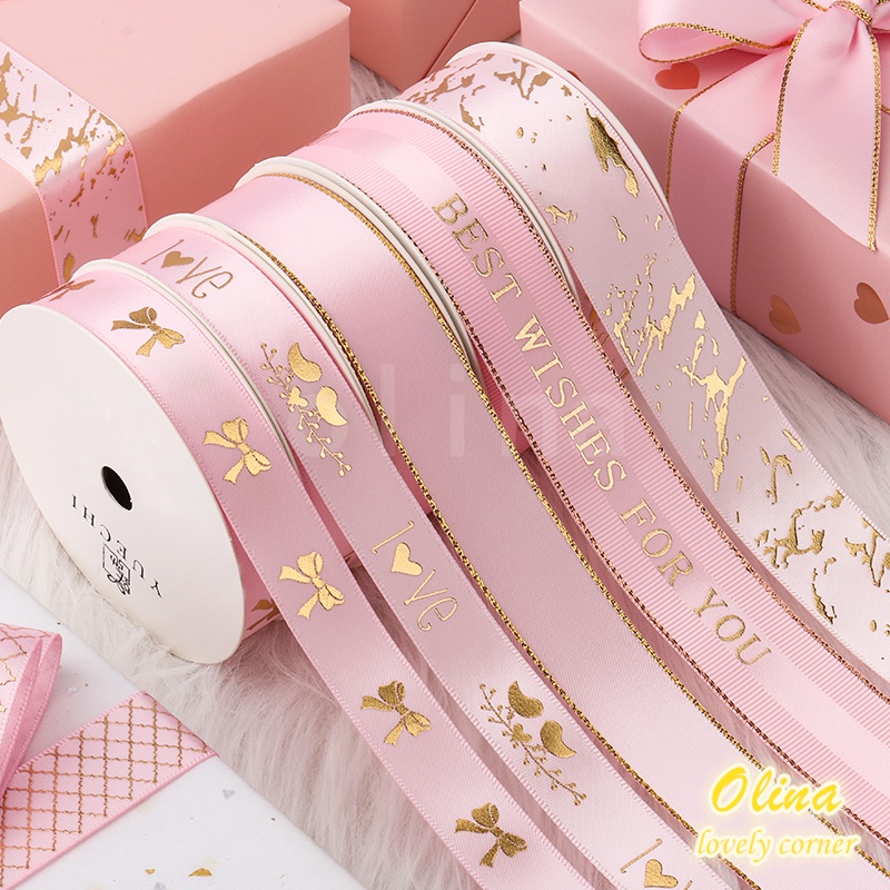 Pink series ribbon cake gift decoration handmade diy material bow ...