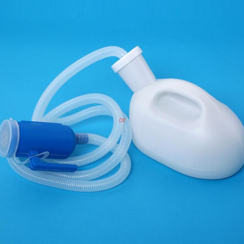 DE Men Reusable Pee Jug Male Urine Bottle Tube with Lid Portable