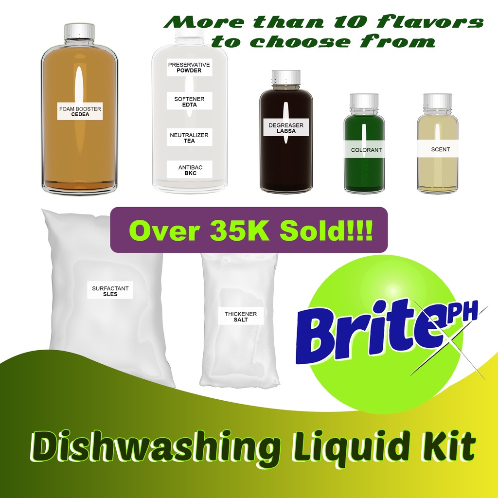 Empty bottle for dishwashing liquid Dishwashing Liquid Kit DIY (17