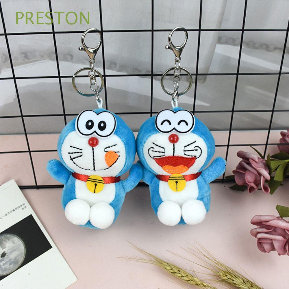 PRESTON Doraemon Plush Keychain Soft Toy Kids Doraemon Keyring Backpack Pendant Cartoon Plush