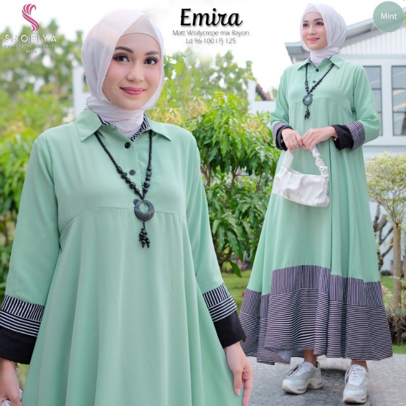 Gamis DRESS FASHION MUSLIM// EMIRA BY Megastore | Shopee Philippines