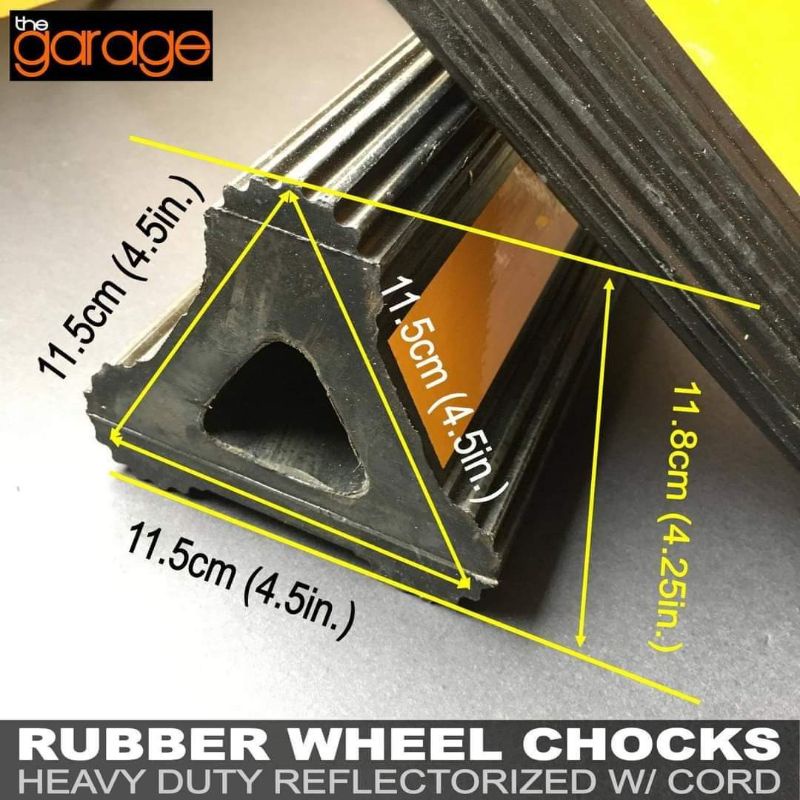 The Garage RUBBER WHEEL CHOCKS , kalso ,calso , tire stop , tire stopper ,wheel stopper ,park