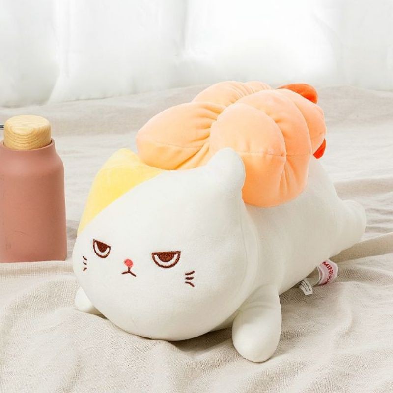 ❤ SUSHI CAT PLUSH TOY Shrimp Tamagoyaki Salmon STUFFED TOYS