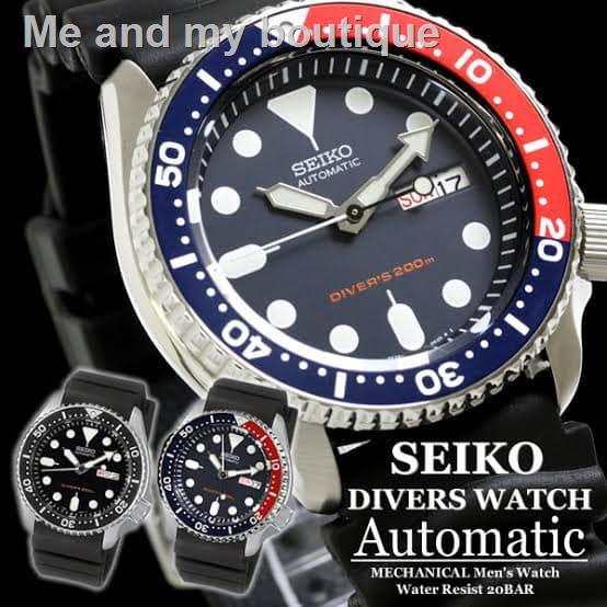 Seiko Automatic Divers Watch Date and Day Display Water Resistant