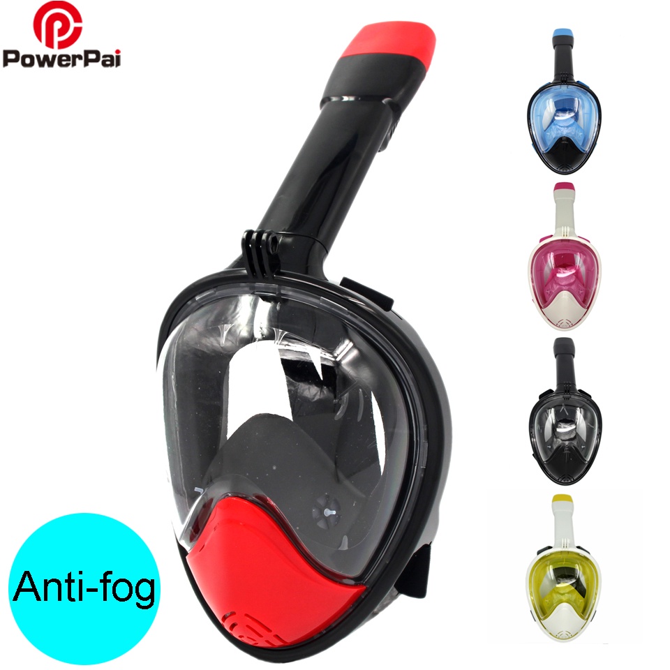 Underwater Breathing Snorkel Diving Mask Set Anti-fog Full Face ...