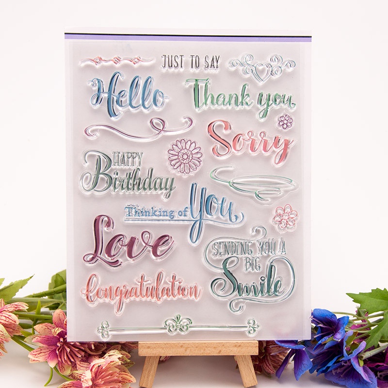 Thank You Clear Silicone Rubber Seal Stamp For DIY Album Scrapbooking ...