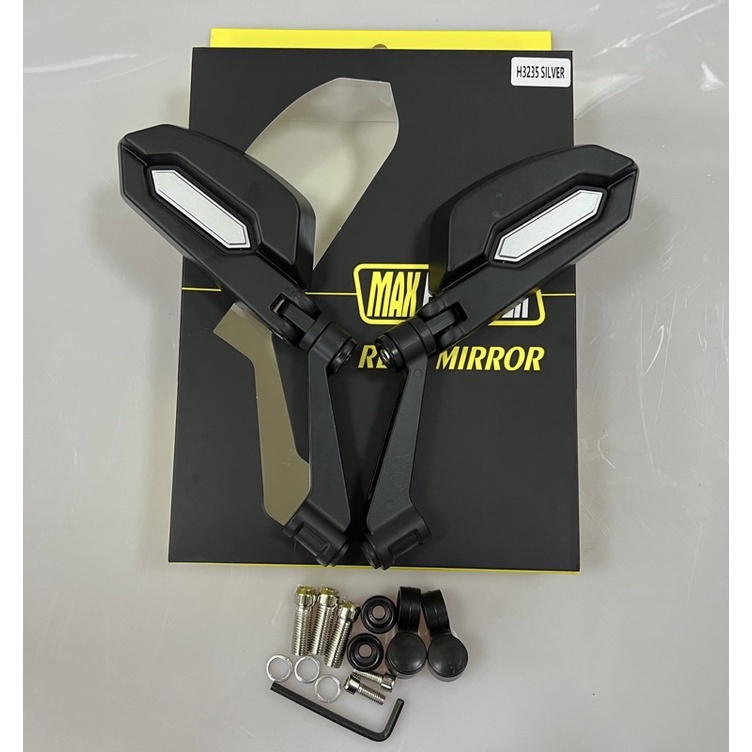 Motorcycle Side Mirror Foldable Side Mirror Universal Clear Lens CNC