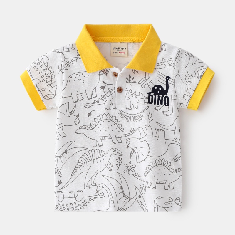 Soffny Kids Shirt Boys Cotton T-Shirt Children Polo Clothing School ...