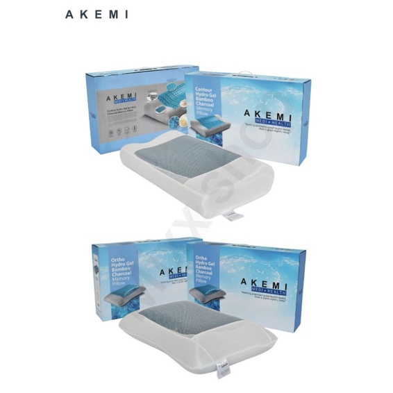 Bantal AKEMI MEDI+HEALTH Hydro Gel Bamboo Charcoal Memory Pillow ...