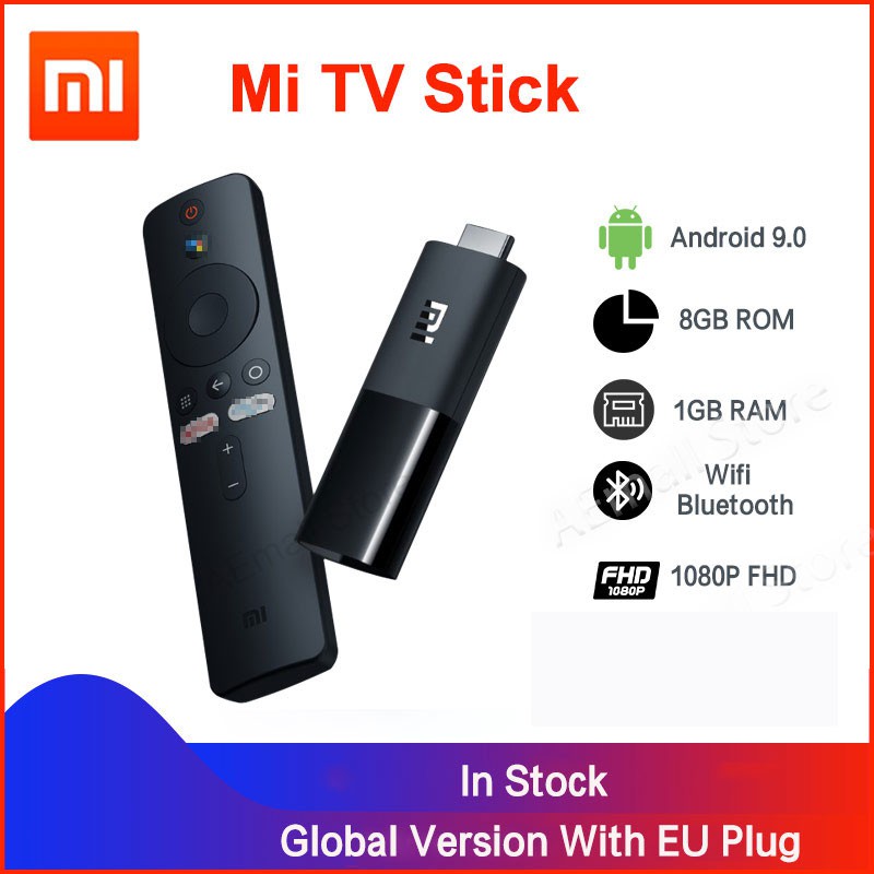 Xiaomi Mi TV Stick Global Version Android TV 9.0 Quad-core 1080P Dolby ...