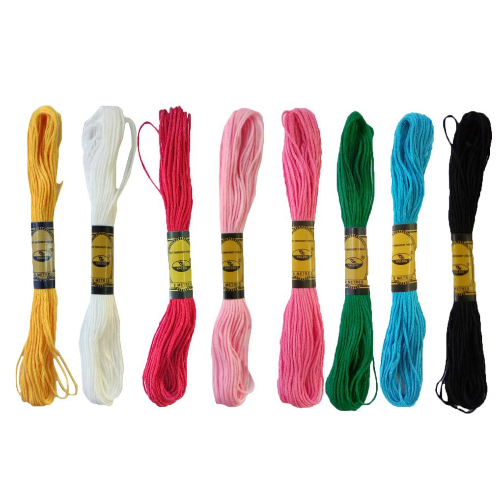 8 Colors Embroidery Floss Yarn Thread Cross Stitch Thread Shopee
