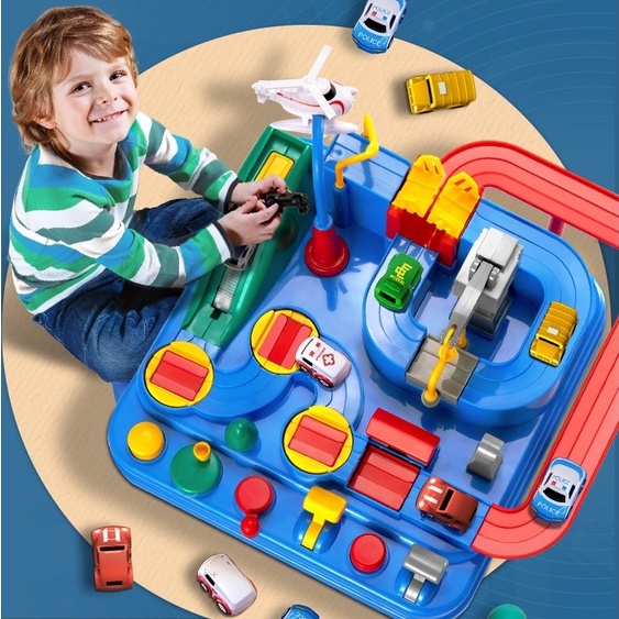 CAR ADVENTURE SIMULATION TOY Racing Rail Car Model Educational Toys ...
