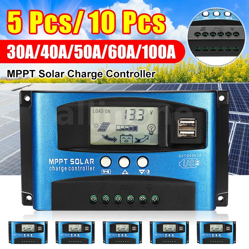 40/50/60/100A 12/24V MPPT Solar Panel Regulator Charge Controller Solar ...