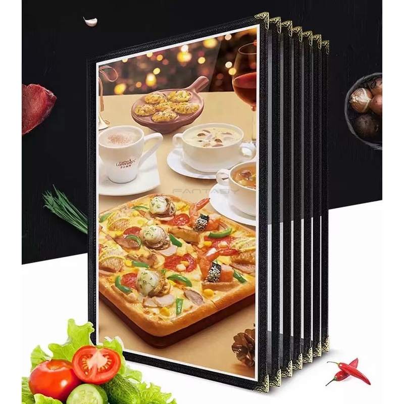 A4 Transparent Menu Cover HD PVC Menu Folder Menu Book Price List ...