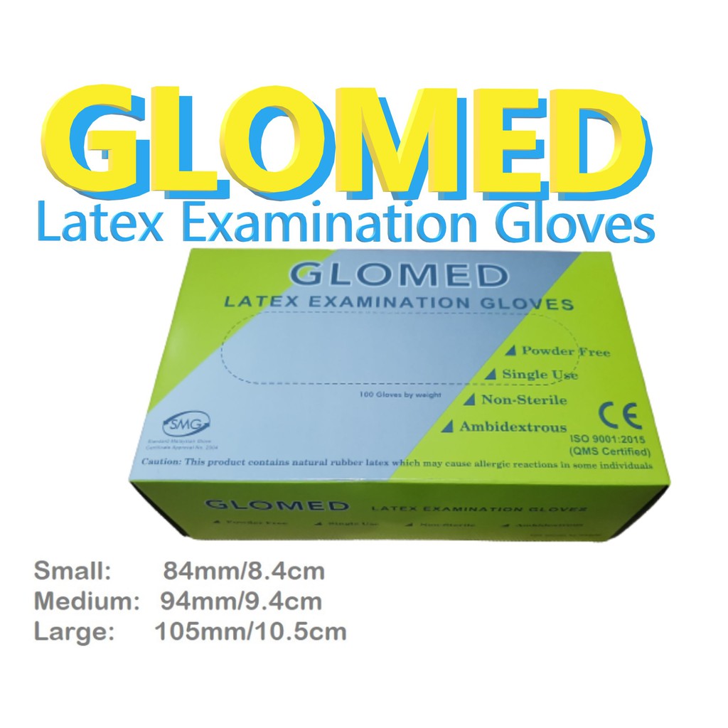 GLOMED Latex Examination Gloves Shopee Philippines