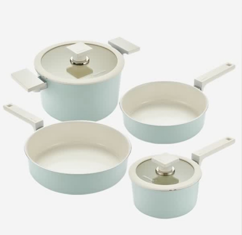 HAPPYCALL ADD-Z BLANC I.H. 4-PC DIE CAST COOKWARE SET - MINT (MADE IN ...