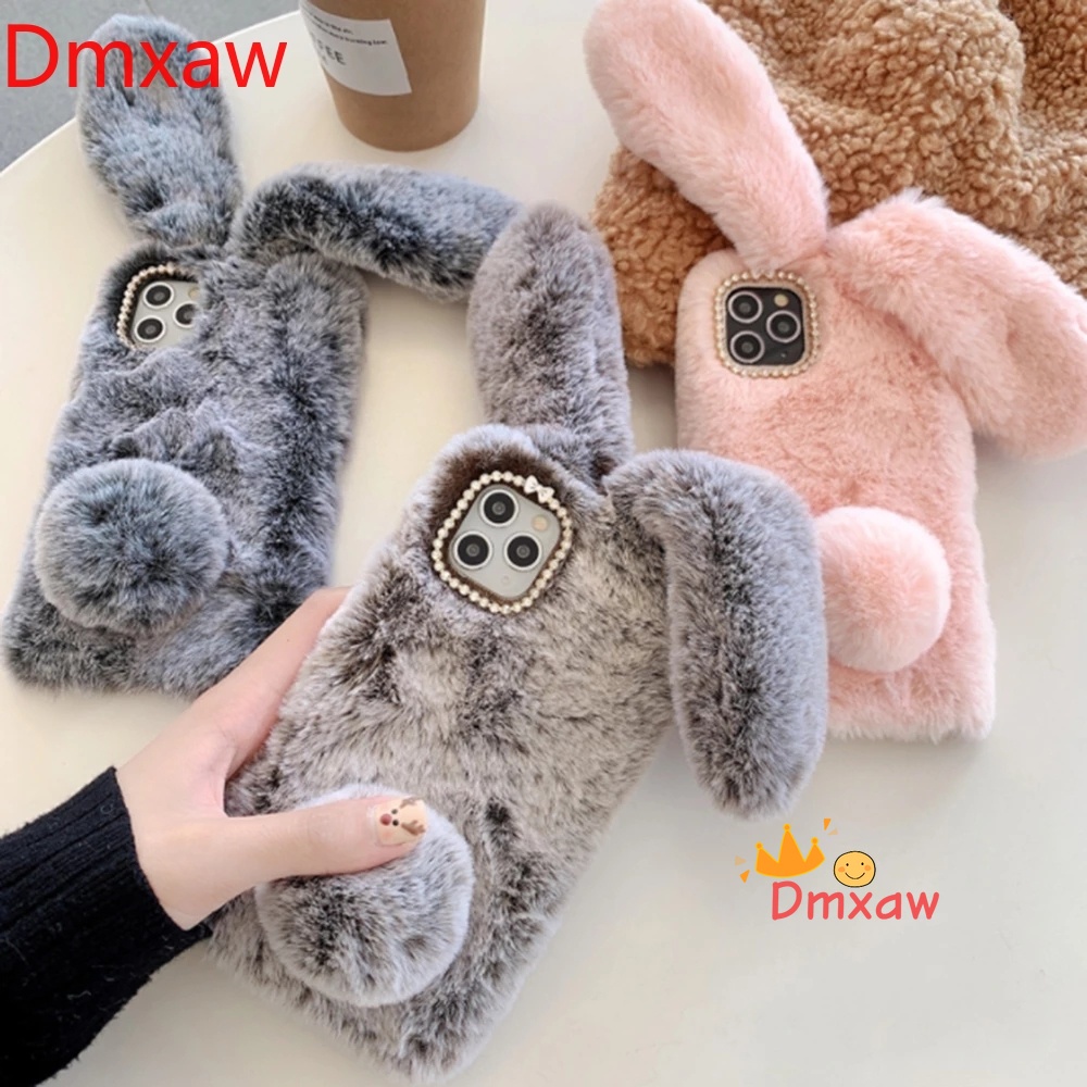Warm Fluffy Rabbit Hair Fur Case For Xiaomi Poco M4 Pro 4G 5G X4 Pro 5G ...