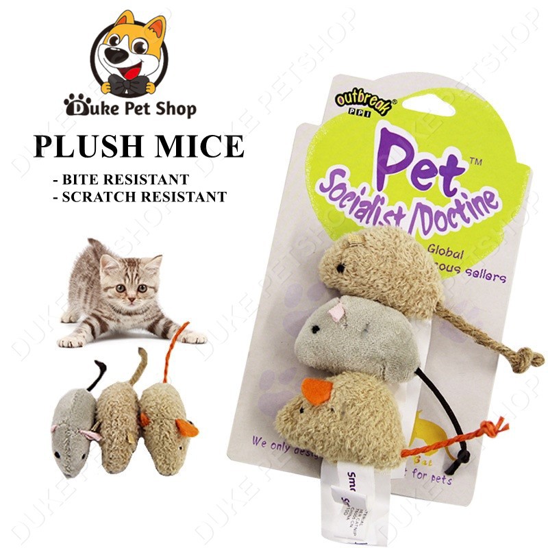 3Pcs/Set Cat Toy Mouse Long Tail Mice Cat Products For Cats Shopee