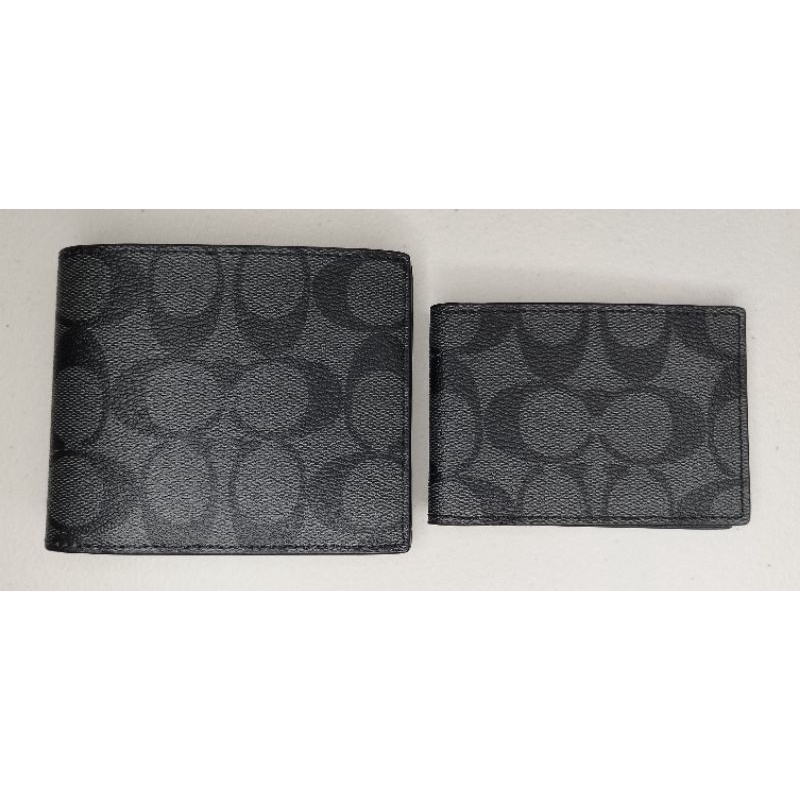 Coach Compact Id Wallet in Signature Canvas Shopee Philippines