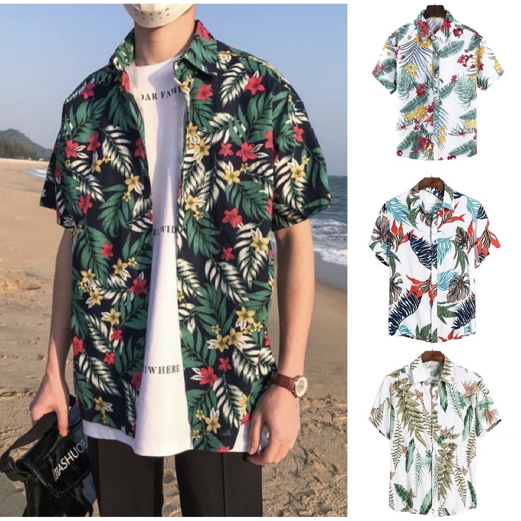 Floral polo shop outfit for men