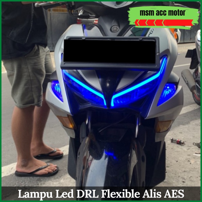 Aes Brand Flexible DRL Eyebrow Led Light For PCX ADV Nmax Aerox Vario ...