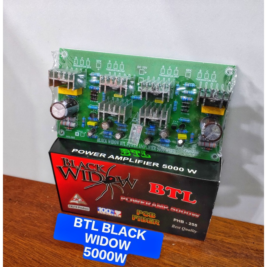 Mono Power Driver Kit BTL BLACK WIDOW 5000W Fiber PCB Amplifier Module