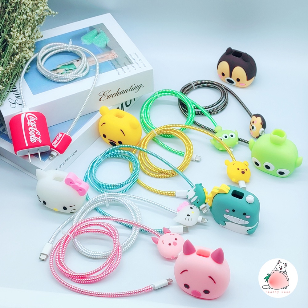 Cute Dinosaur Cartoon Cable Protector Charger USB Data Line Cover ...