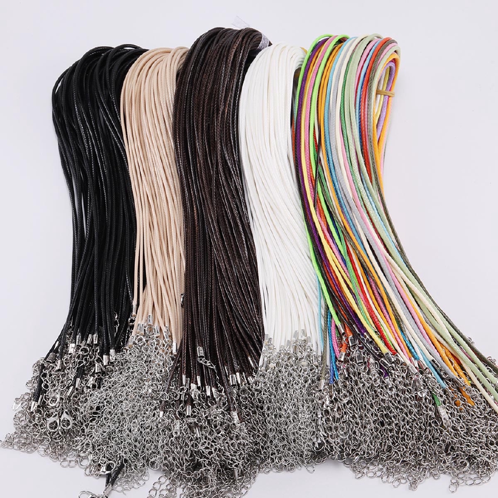 10Pcs 1.5/2mm Fauxs Handmade Adjustable Leather string rope Pendant ...