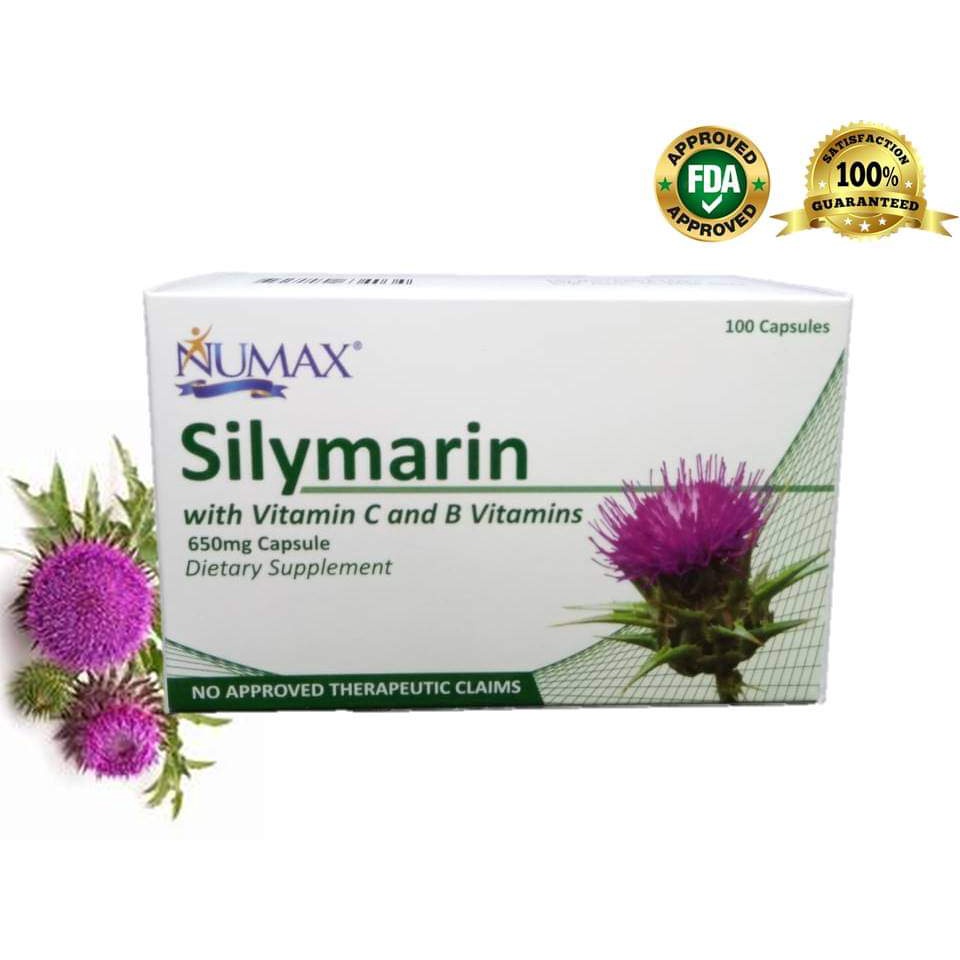 NUMAX Silymarin with Vitamin C and B Vitamins 650mg capsule Shopee