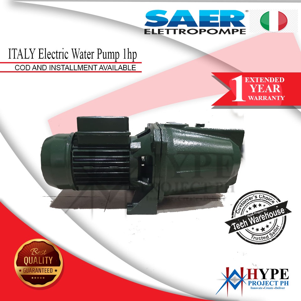 SAER Elettro Water Pump ITALY 1hp | Shopee Philippines