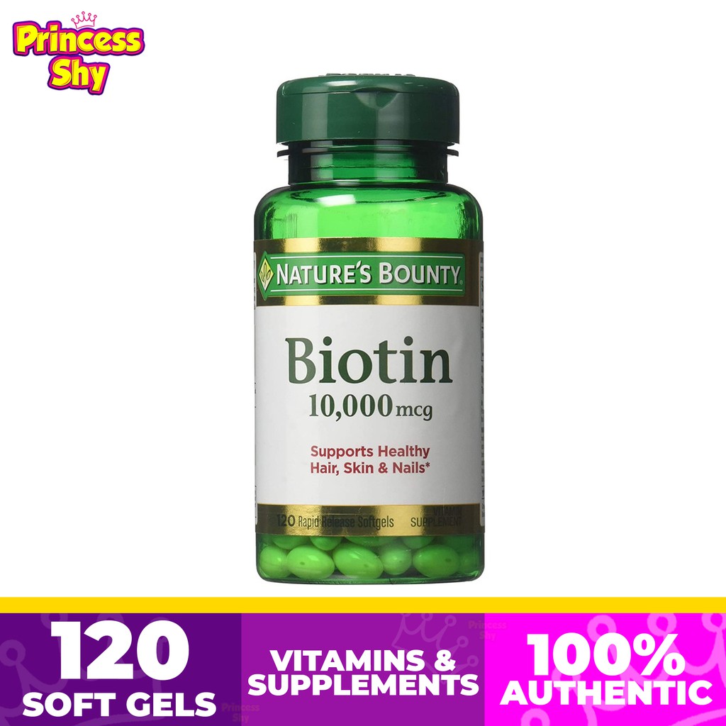 Natures Bounty Biotin 10000 Mcg 120 Rapid Release Softgels Shopee Philippines 4948