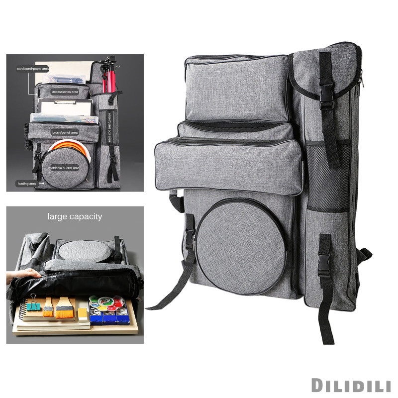 [12] Portfolio Backpack Carry Shoulder Bags Travel Case for Drawing ...
