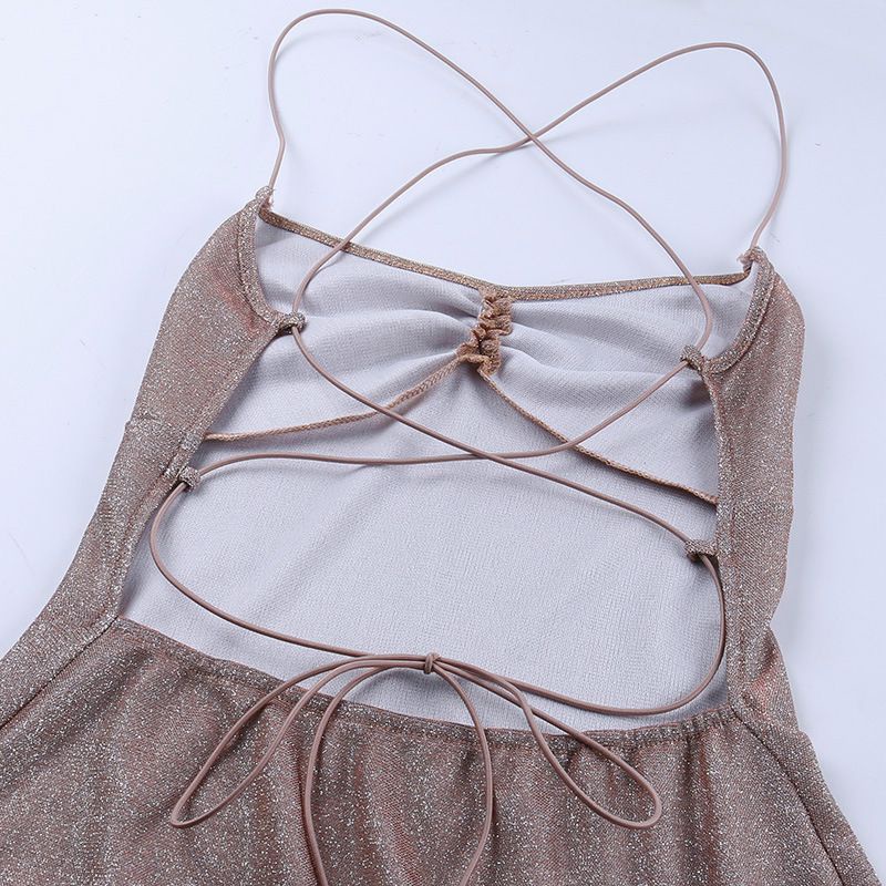Small Size Glitter Backless Sexy Dress Shopee Philippines